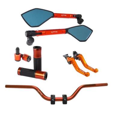 Imagem de Manete Manopla Retrovisor Peso Guidão CG titan fan start cargo freio a