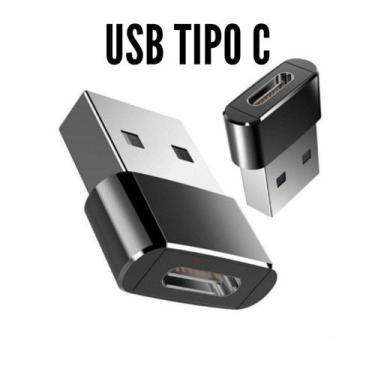 Imagem de Adaptador Otg Conector Plug Usb Tipo C 3.1 Fêmea X Usb 2.0 Macho - ALT