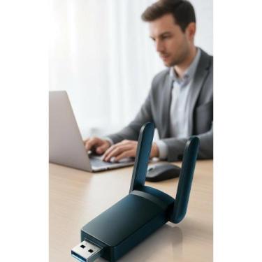 Imagem de 2x Adaptador Wi-Fi USB 1300Mbps Dual Band 5GHz p/ PC/Noteboo - Congrat