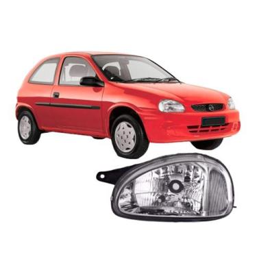 Imagem de Farol corsa wind 1994 a 2000 mascara cromado direito vidro - BBS / AI