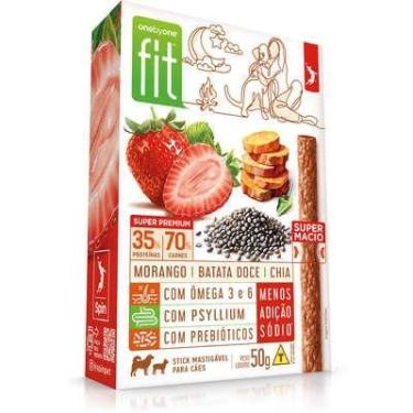 Imagem de Petisco Spin Stick Fit para Cães sabor Morango e Batata Doce com Chia 