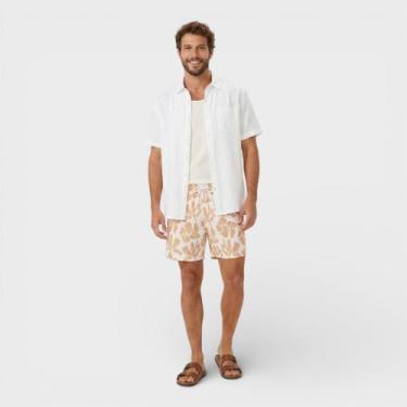 Imagem de Bermuda Masculina Estampada Costa Boy, Creme, GG