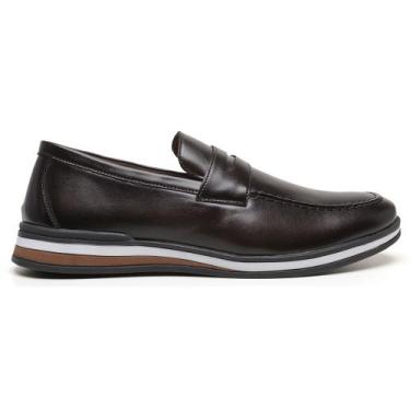 Imagem de Mocassim Sapato Casual Masculino Café - West Line, 39, Marrom
