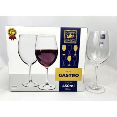 Imagem de Jogo 6 taças Cristal Bohemia Titanium Vinho Tinto 450ml