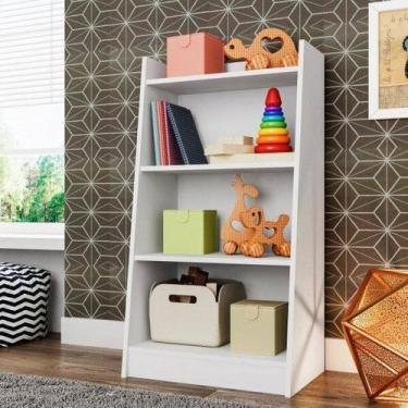 Imagem de Estante Multiuso 4 Prateleiras Montessori Branco - Art in Móveis