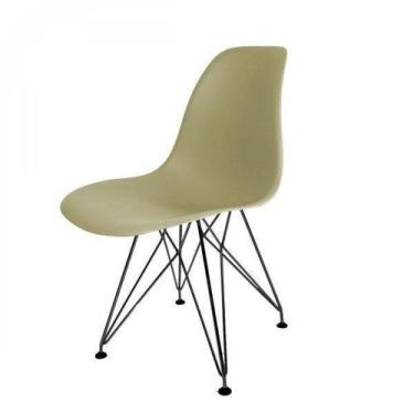 Imagem de Cadeira Base Escura Eames Eiffel Bege/Fendi/Preto - Empório.
