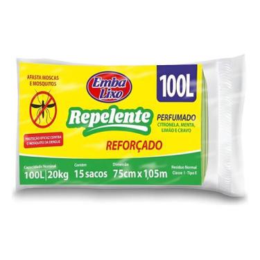 Imagem de Saco De Lixo Repelente De Musquito 15und + Brinde 100l  Kit 3un - Higi