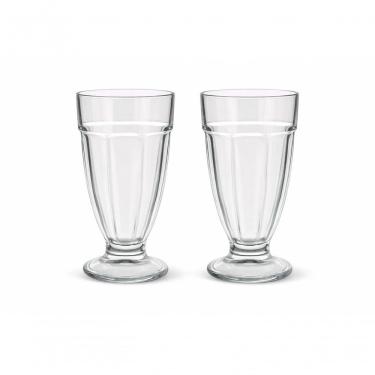 Imagem de Conjunto 2 Taças de Vidro Luxor 310ML Resistente Transparente para Milk-Shake e Sobremesa Fratelli