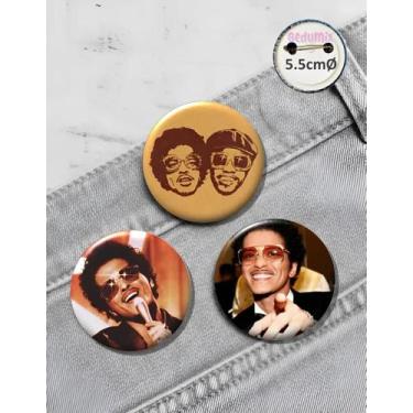 Imagem de Botton GEDUMIX Bruno Mars Pop 1.0 - 3 Peças, Alfinete 5.5cmØ - 700690
