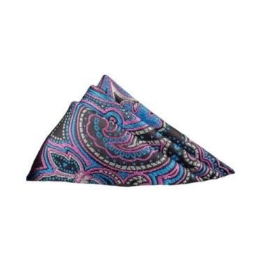 Imagem de Lenço De Bolso Vintage Paisley Cor Sólida 25x25cm Para Acessórios De T