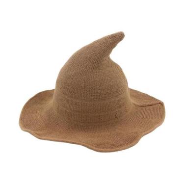 Imagem de Chapéu De Bruxa De Malha Longa Para Mulheres Para Festa De Halloween, 