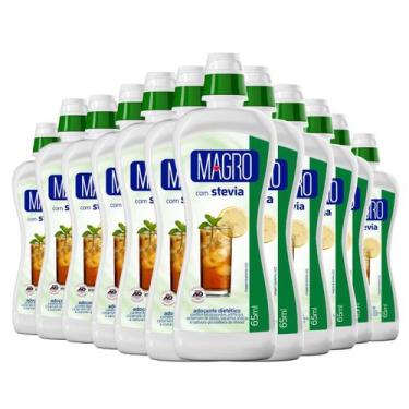 Imagem de Kit 12 Unid. Adoçante Magro com Stevia Liquido 65Ml