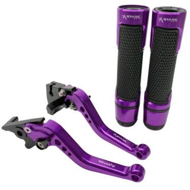 Imagem de Kit Manete Manopla Esportivo Ninja 250r 300r 400r Versys300 - Stark Ra