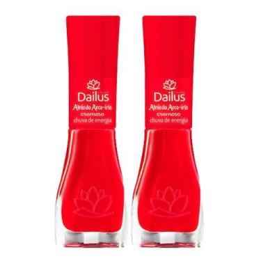 Imagem de Kit 2 Esmalte Dailus Color Atrás do Arco Íris Cor Chuva de Energia com