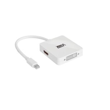 Imagem de Adaptador 3 Em 1 Mini Displayport Para Dvi/Hdmi/Displayport