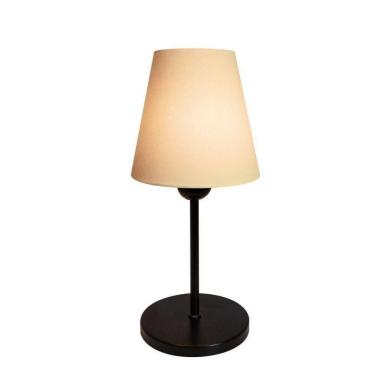 Imagem de Abajur Cabeceira Cone Md-2005 Bivolt Preta Algodão Crú