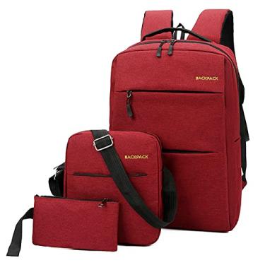 Imagem de Yuwao Mochila de 3 peças Conjunto Combo Mochila para Laptop Resistente à Água Bolsa de Viagem de Negócios com Porta de Carregamento USB Mochila de Computador Escola Escola Viagem Casual Caminhadas Moc