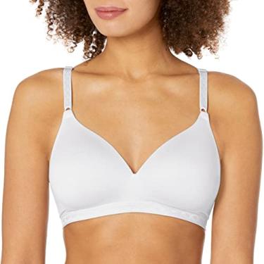 Imagem de Warner's Sutiã feminino plus size Simply Perfect Super Soft Wireless levemente forrado confortável Rm1691t, Branco, 36A
