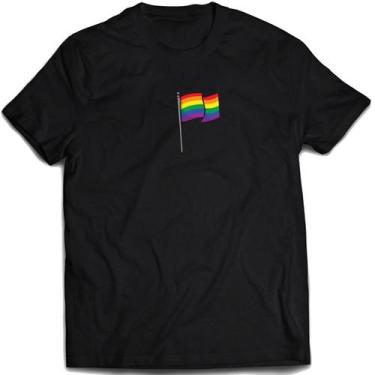 Imagem de Camisa Bandeira Lgbtqia+ Camiseta Lgbt Pride Love Good Vibes - Mago Da