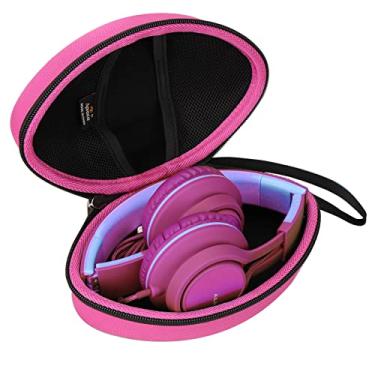 Imagem de Aproca capa de armazenamento de viagem rígida para fones de ouvido AILIHEN C8/Tribit XFree Tune Fones de ouvido leves dobráveis, Vermelho