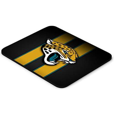 Imagem de Mouse pad para jogos, mousepad de futebol esportivo com base de borracha antiderrapante para laptop computador desktop tapete de jogo de mesa, presente de fãs design de listras amarelas