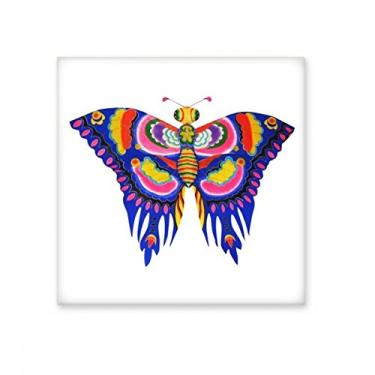 Imagem de Pedra decorativa de azulejo de cerâmica tradicional chinesa com padrão de borboleta de pipa esmaltada