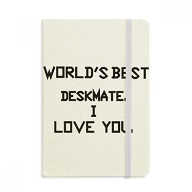 Imagem de Caderno de formatura World best Deskmate I Love You Official Fabric Hard Cover Classic Journal Diary