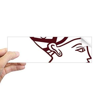 Imagem de DIYthinker Adesivo de para-choque retangular com totem lateral do Egito abstrato, fresco, retangular, decalque de janela