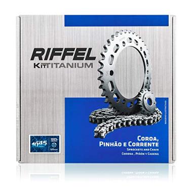 Imagem de Kit Nx , 4 Falcon 400 (99 , 08) / Nx 400I Falcon (13 , 15) 40Z X 15Z Com Corrente Riffel 520H X 106L , Titanium (1045) , Riffel