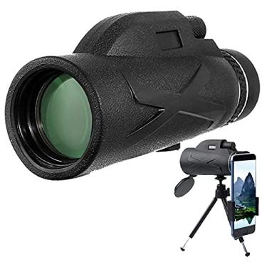 Imagem de Telescópio monocular, telescópio monocular portátil à prova d'água 80x100 HD com suporte para smartphone e tripé. Para observação de pássaros, caminhadas, camping, passeios turísticos