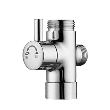 Imagem de Divergidor de torneira de chuveiro Diverter de braço de chuveiro de 3 vias 2 funções Válvula de torneira de chuveiro para misturador de chuveiro latão cromado, H