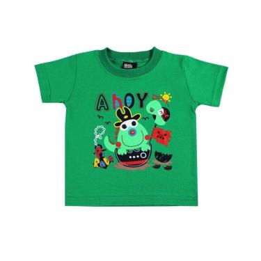 Imagem de Camiseta Infantil Cia da Malha Pirata Cor:Verde 01;Tamanho:MB-Masculino