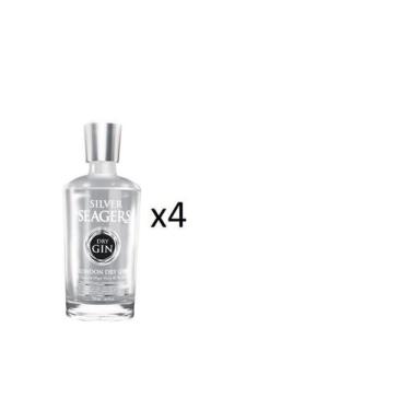 Imagem de Kit Gin Silver Seagers London Dry 750ml 4 Unidades - Stock