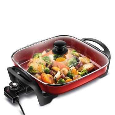 Imagem de Panela Elétrica Grill Mondial Pe-49-rc Panela Eletrica Grill Pe-49-rc 127v/60hz Red Cer...