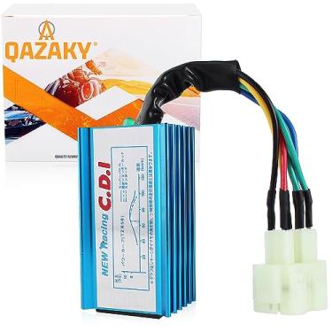 Imagem de QAZAKY Racing 6 pinos AC CDI caixa para GY6 50cc - 70cc 80cc 90cc 110cc 125cc 150cc Motor de 4 tempos ATV Go Kart Moped Quad Pit Dirt Mini Cortador de bicicleta 6 pinos 139QMB 152QMI 157QMJ