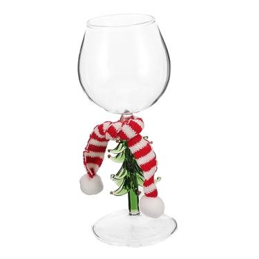 Imagem de BRIGHTFUFU 1 Conjunto Copos de vinho de Natal Copos de vinho de vidro colorido Cálices de decoração de árvore de Natal copos de vinho coloridos taça de festa de natal taças de vinho vitrais