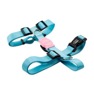Imagem de Dog Trip Brasil Coleira Peitoral Para Cachorro Cães Modelo H Tradicional Tamanho Porte Grande Médio Pequeno (M, Aqua)