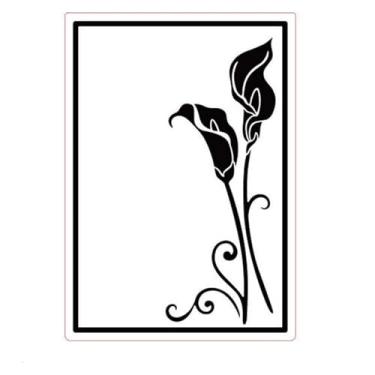 Imagem de Arbuya Calla Lily Texture 3D Pastas de plástico em relevo grandes para fazer cartões ou diários de flores, modelo faça você mesmo, álbum de fotos, papel feito à mão, scrapbook, artesanato, decoração,