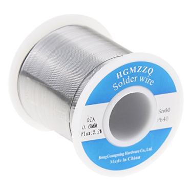 Imagem de Fio de solda HGMZQ 60-40 com rosina para solda elétrica, 0.6mm-1lb