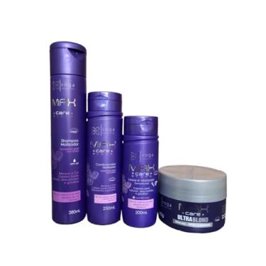 Imagem de Kit Shampoo Cond Mascara Leave-in Matizadora Max Care Ultra Blond Voga