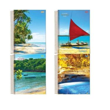 Imagem de Caderno Espiral Pequeno 1/4 Capa Flexivel 96 Folhas-Pct 10Un