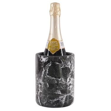 Imagem de Refrigeradores de vinho frios de mesa feitos à mão para vinho de mármore – Decoração de casa e cozinha portátil de 12,7 x 16,51 cm de altura – Cooler de champanhe melhor para utensílios, vasos de flores e suportes de papelaria, BZ-03