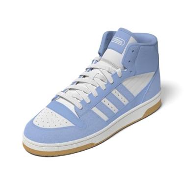 Imagem de adidas Tênis de basquete masculino Turnaround cano médio, Azul/Azul/Branco Nuvem, 38