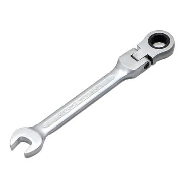 Imagem de Aoktorkit Chave catraca de cabeça flexível de 19 mm, chave catraca métrica fosca, ferramenta de reparo profissional, 72 dentes, chaves de aço de alto carbono para bicicleta DIY e manutenção doméstica