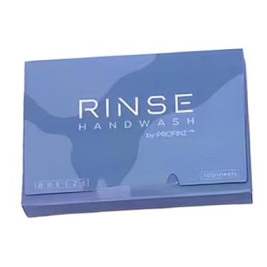 Imagem de Generic 100x Folhas de Sabão de Viagem Tamanho Sabonete Papel Solúvel Mini Flocos de Sabão Descartável Papel de Sabão para Lavar as Mãos para Camping em, Azul