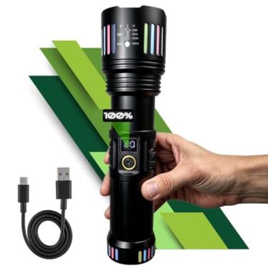 Imagem de Lanterna Tática Sabre de Luz LED Militar, a Mais Forte do Mundo! Potência e Alcance de 2km, Ideal para Acampamento, Pesca, e Missões Noturnas