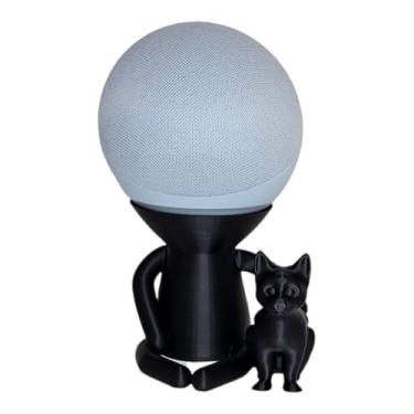 Imagem de Suporte Para Echo Dot Alexa 4 e 5 Geração - Tema Cachorro Dog - PRETO