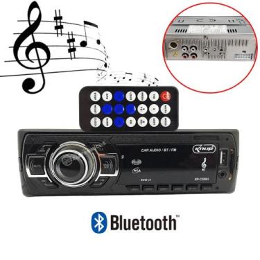 Imagem de Auto Rádio FM Mp3 Bluetooth 4x60w Potencia Usb Aux Carro KPC22BH - Knu