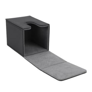 Imagem de Estojo de Armazenamento de Cartão de Couro PU Resistente a Arranhões, Fecho Magnético e Capa Dura de Costura Apertada e Forro Macio para Coleções e Jogos Adequados (Preto)