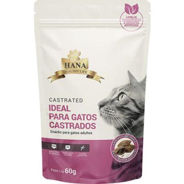 Imagem de Snack Hana Healthy Life para Gatos Castrados Adultos Sabor Frango - 60g